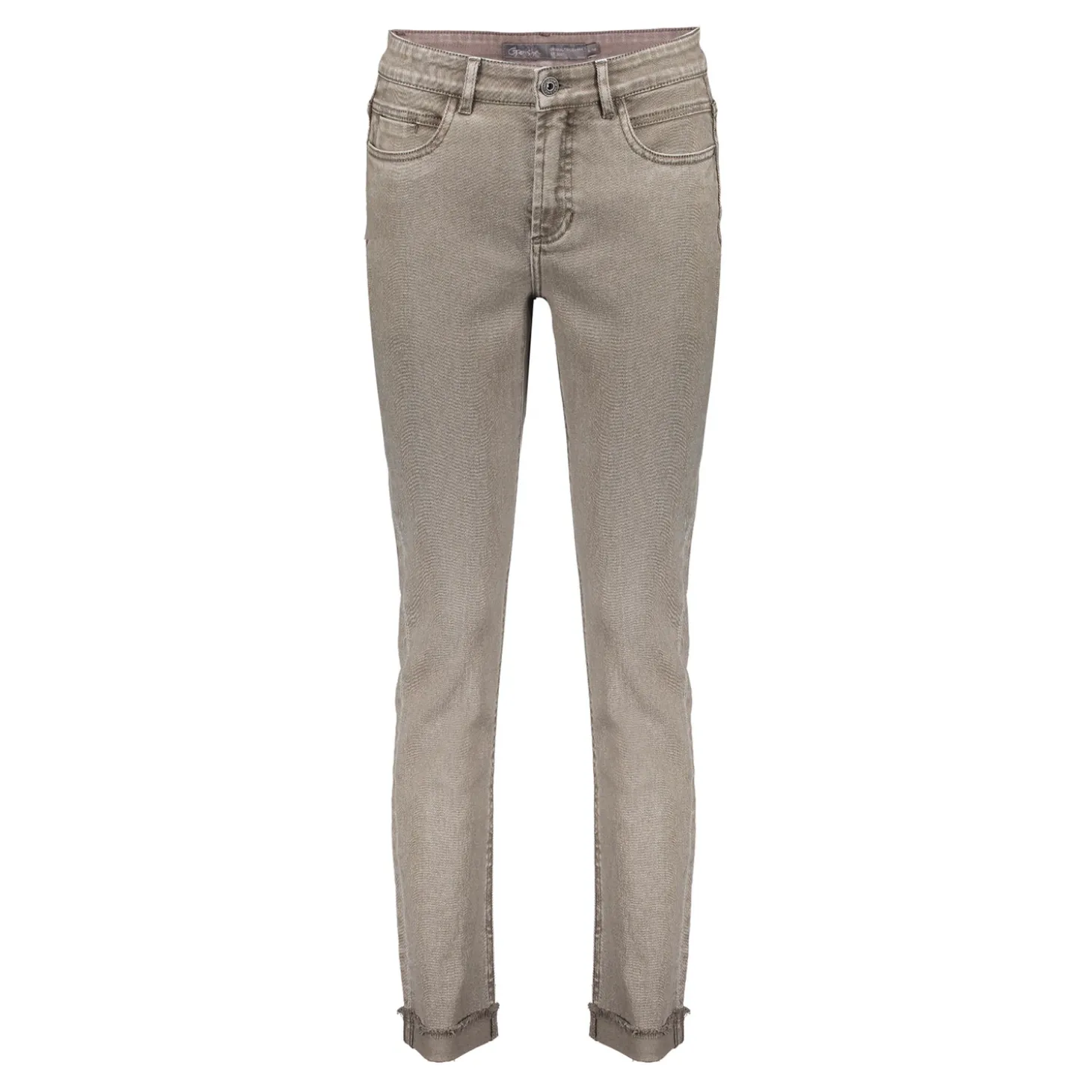 Broeken | Denim*Geisha Fashion Geisha Dames 7/8 Skinny Jeans 41512-10 mud
