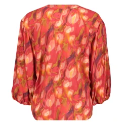 Blouses*Geisha Fashion Geisha Dames Blouse Met 3/4 Mouwen 43705-20 rood