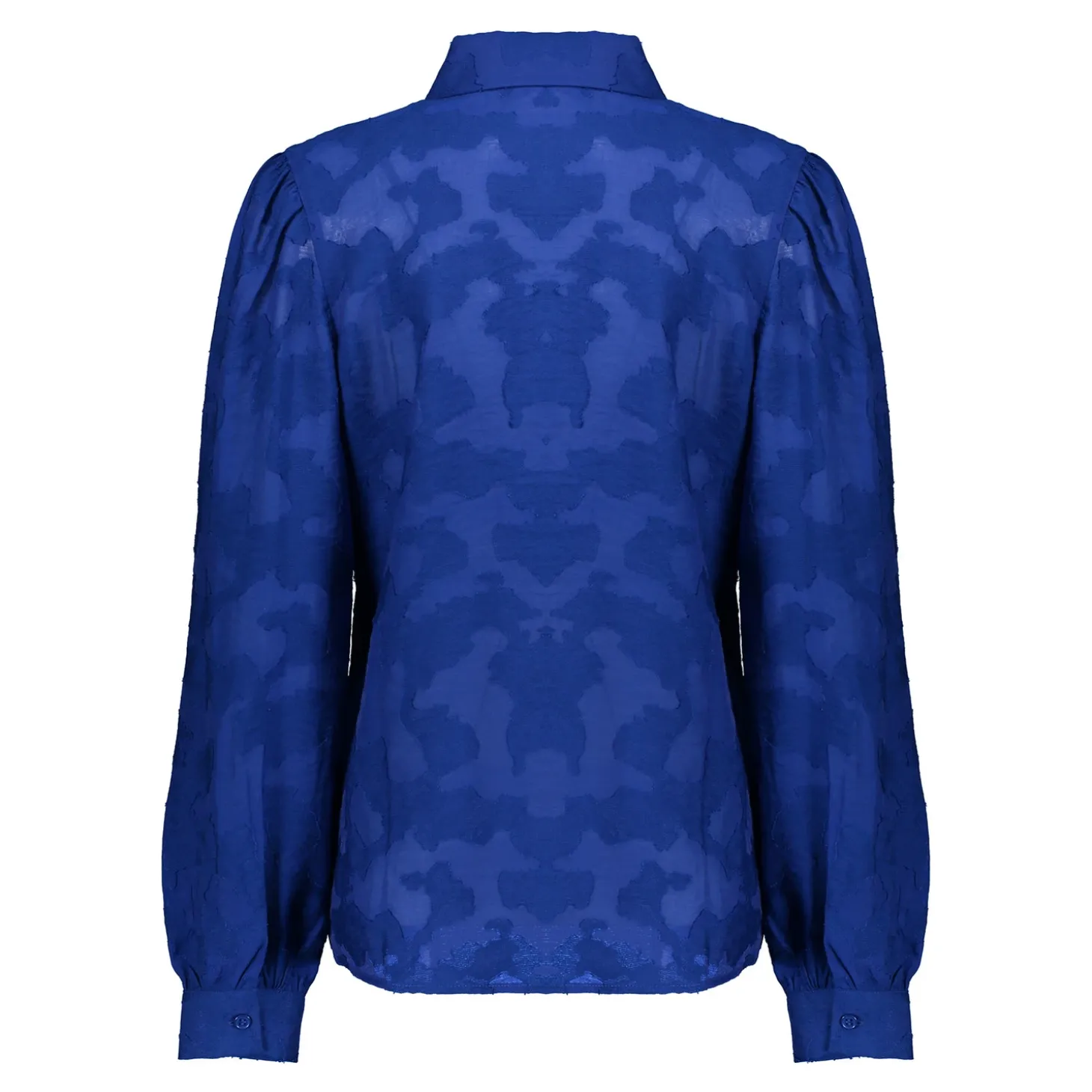 Blouses*Geisha Fashion Geisha Dames Blouse Met Print 43652-47 cobalt