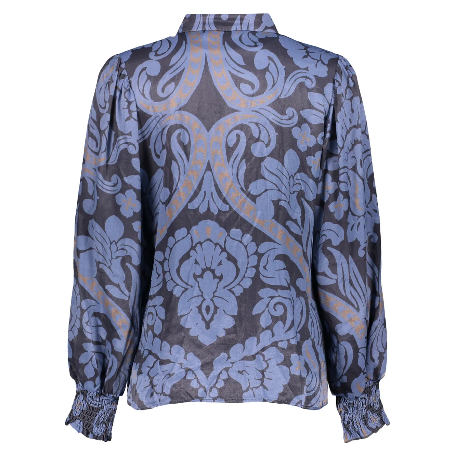 Blouses*Geisha Fashion Geisha Dames Blouse Met Sierlijke Print 43710-20 anthracite