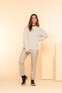 Truien & Vesten*Geisha Fashion Geisha Dames Boucle Trui 44531-29 off-white