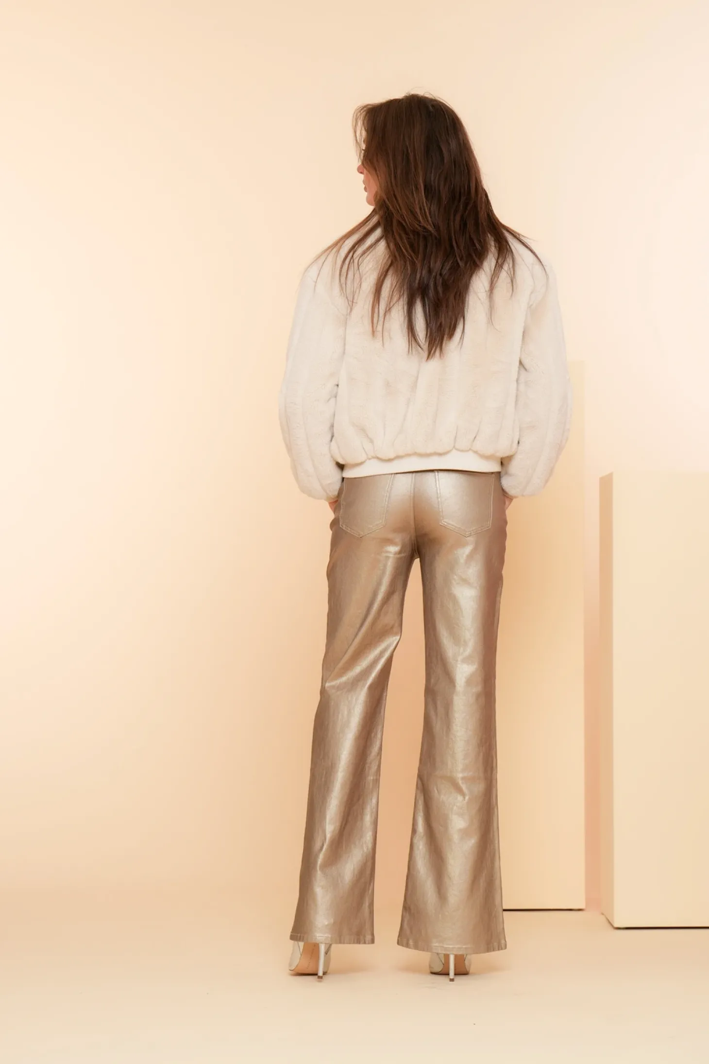 Broeken | Denim*Geisha Fashion Geisha Dames Coated Jeans 41502-10 gold