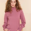 Truien & Vesten*Geisha Fashion Geisha Dames Coltrui Met Pofmouwen 44566-14 old pink
