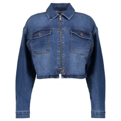 Denim | Jasjes & Blazers*Geisha Fashion Geisha Dames Cropped Spijkerjasje 45511-10 blue denim stonewash