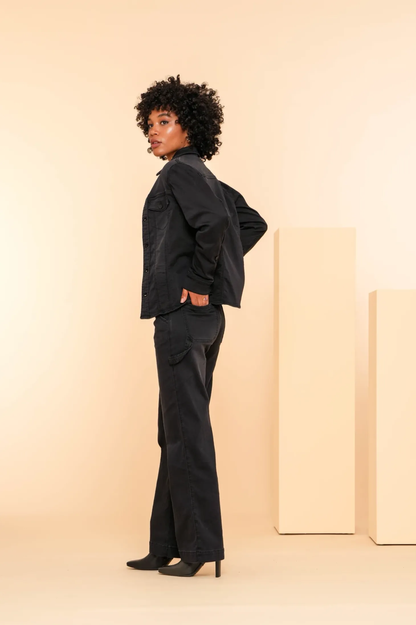 Denim | Jasjes & Blazers*Geisha Fashion Geisha Dames Denim Jasje 45513-10 black denim
