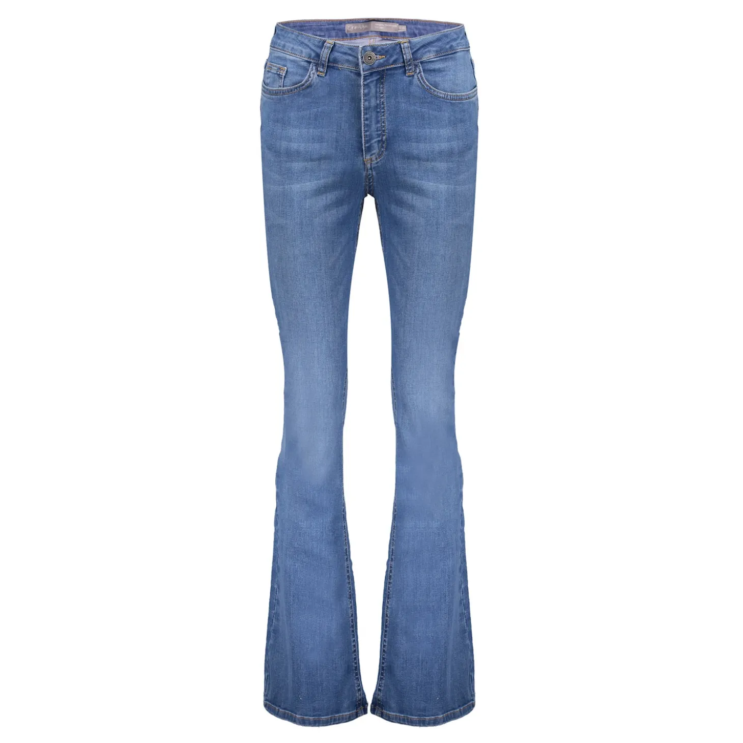 Broeken | Denim*Geisha Fashion Geisha Dames Duurzame Flared Jeans 41600-50 BELLE blue denim