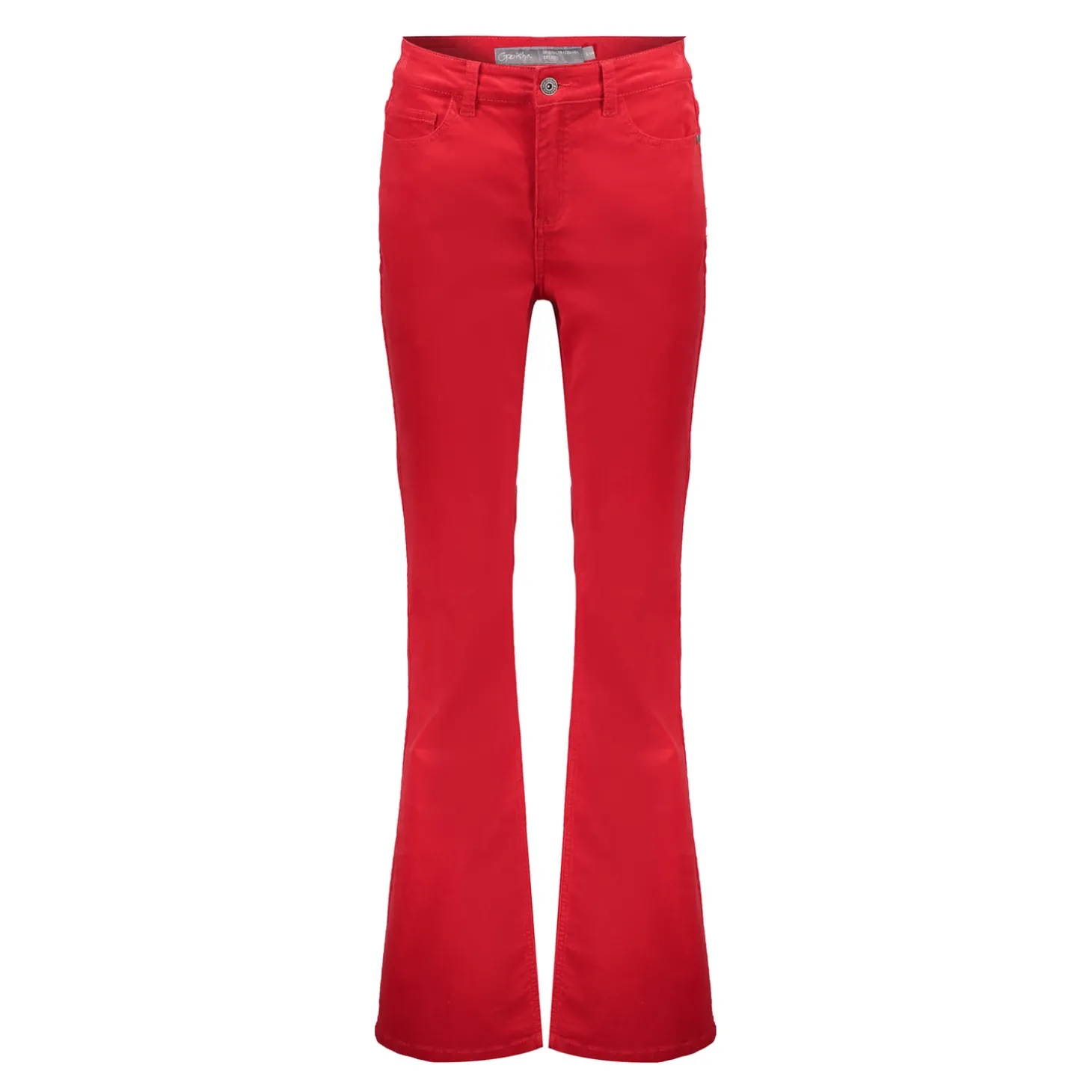 Broeken | Denim*Geisha Fashion Geisha Dames Flare Jeans Met Stretch 41529-10 rood