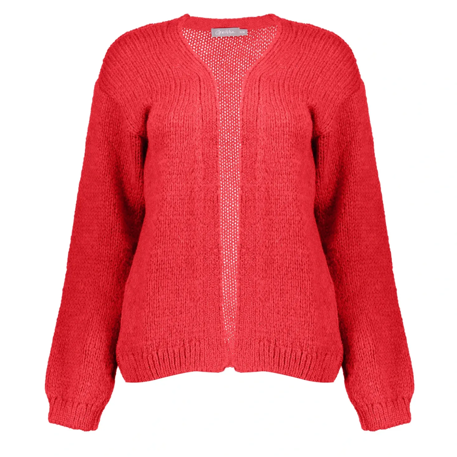 Truien & Vesten*Geisha Fashion Geisha Dames Gebreid Vest 44585-70 rood