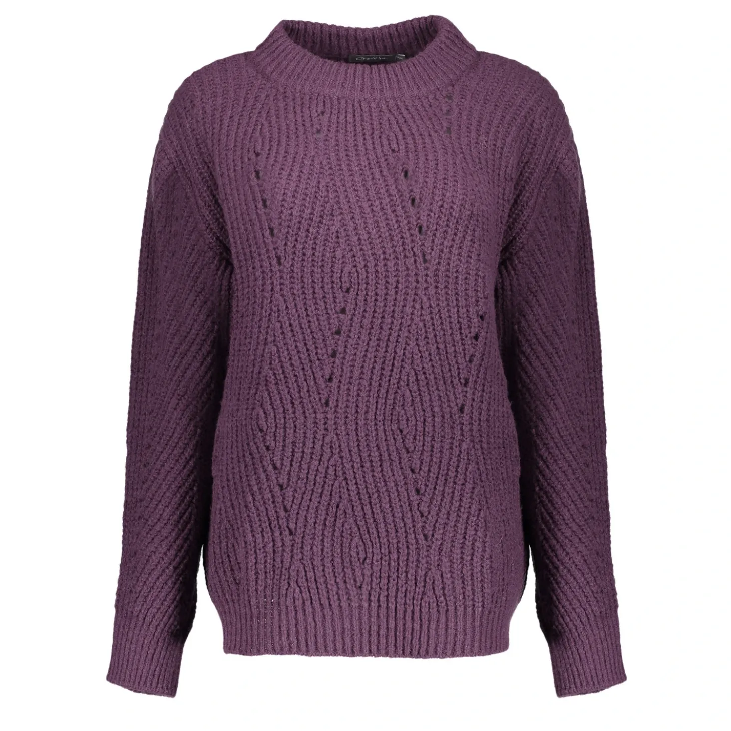Truien & Vesten*Geisha Fashion Geisha Dames Gebreide Kabeltrui 44580-70 mauve