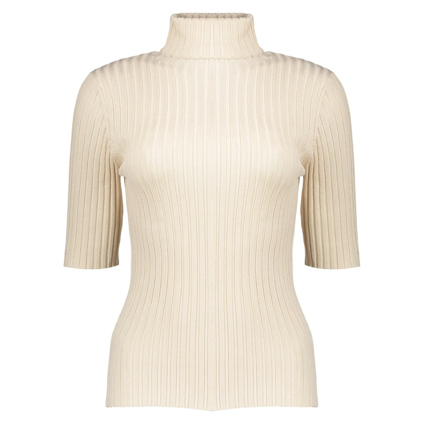 Tops & T-shirts*Geisha Fashion Geisha Dames Geribde Top 44570-14 off-white