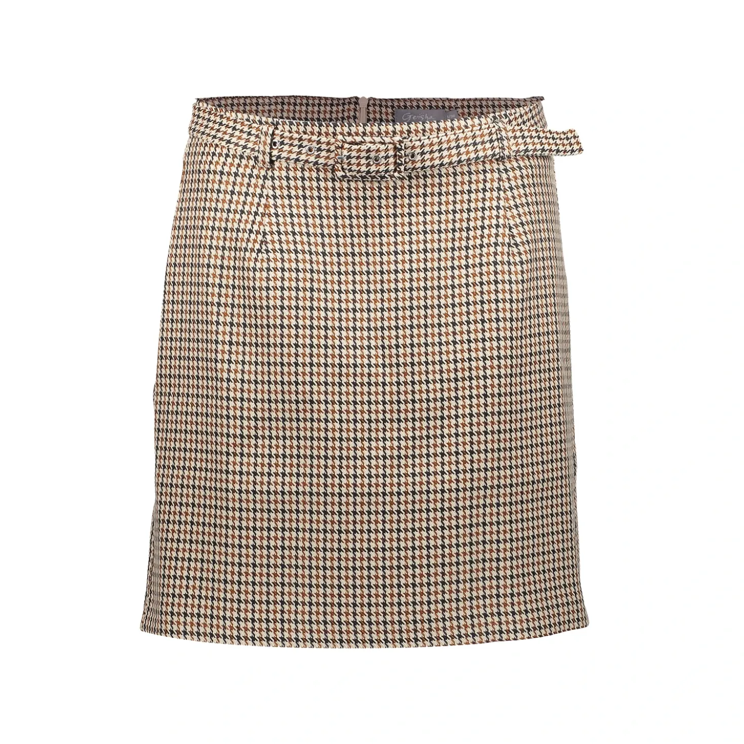 Rokken*Geisha Fashion Geisha Dames Getailleerde Rok Met Checkered Print 46520-10 sand