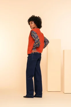 Broeken | Denim*Geisha Fashion Geisha Dames High Loose Jeans 41620-99 dark blue denim