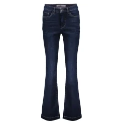 Broeken | Denim*Geisha Fashion Geisha Dames Jeans Flare Dark Rinse Met Lurex 41511-10 dark blue denim