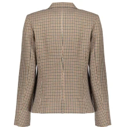 Denim | Jasjes & Blazers*Geisha Fashion Geisha Dames Korte Blazer Met Checkered Print 45523-10 sand