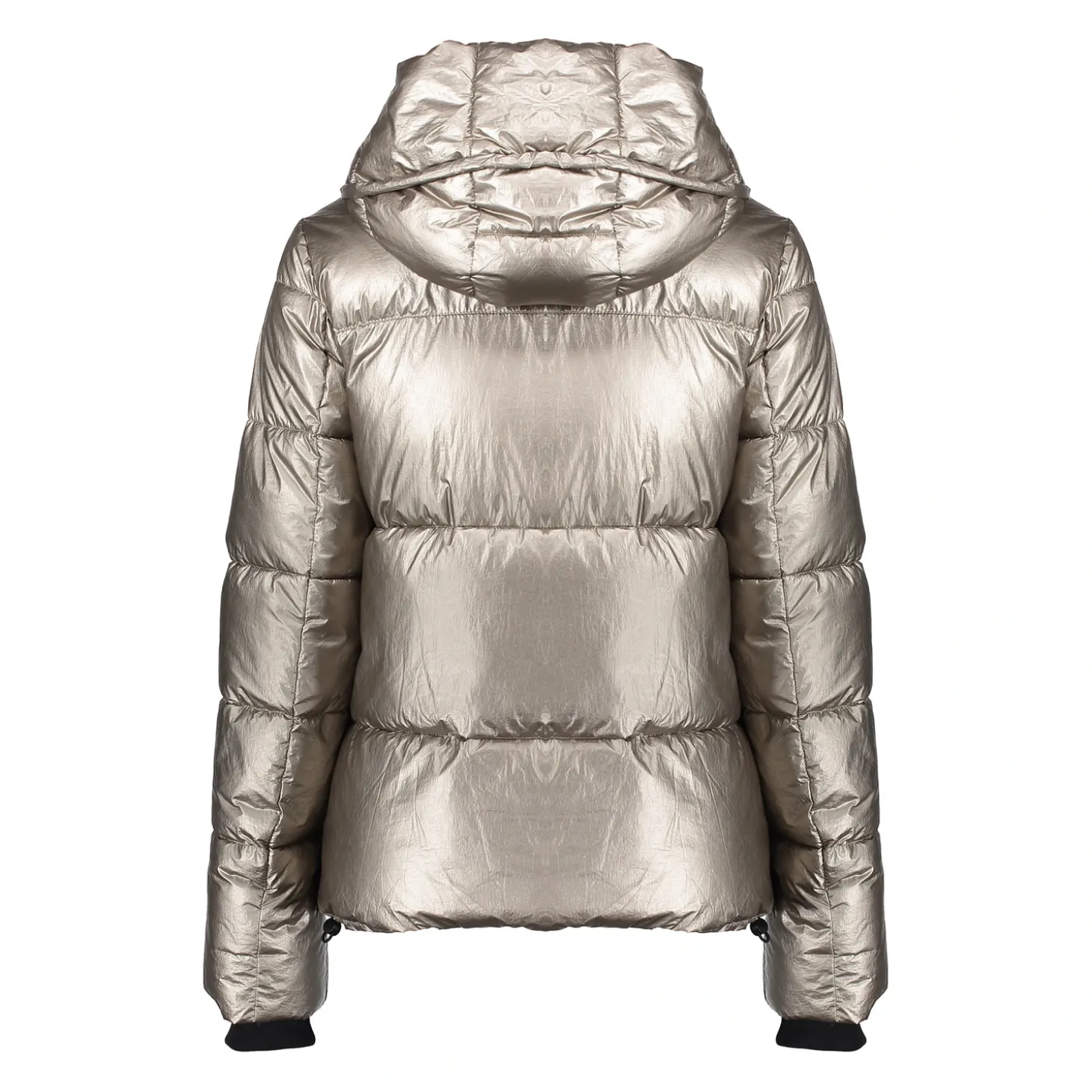 Jassen & Jacks*Geisha Fashion Geisha Dames Korte Metallic Pufferjas 48550-12 bronze