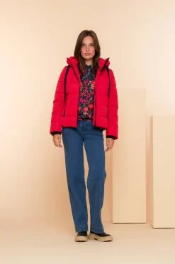 Jassen & Jacks*Geisha Fashion Geisha Dames Korte Pufferjas 48553-12 rood