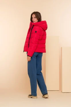 Jassen & Jacks*Geisha Fashion Geisha Dames Korte Pufferjas 48553-12 rood