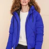 Jassen & Jacks*Geisha Fashion Geisha Dames Korte Warme Pufferjas 48516-21 cobalt