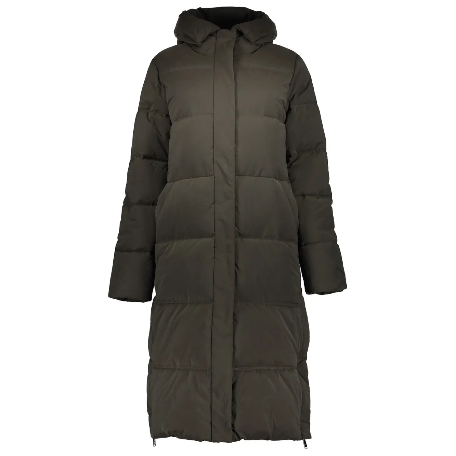 Jassen & Jacks*Geisha Fashion Geisha Dames Lange Pufferjas Met Capuchon 48522-21 dark green