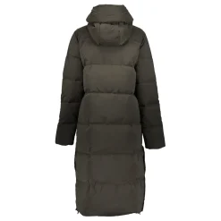 Jassen & Jacks*Geisha Fashion Geisha Dames Lange Pufferjas Met Capuchon 48522-21 dark green