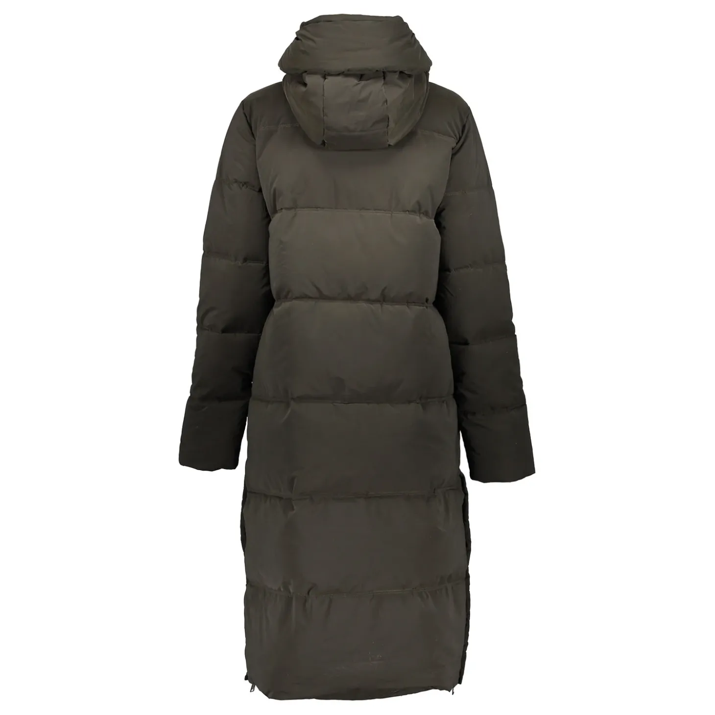Jassen & Jacks*Geisha Fashion Geisha Dames Lange Pufferjas Met Capuchon 48522-21 dark green