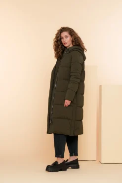 Jassen & Jacks*Geisha Fashion Geisha Dames Lange Pufferjas Met Capuchon 48522-21 kit