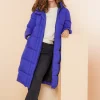 Jassen & Jacks*Geisha Fashion Geisha Dames Lange Warme Pufferjas 48515-21 cobalt
