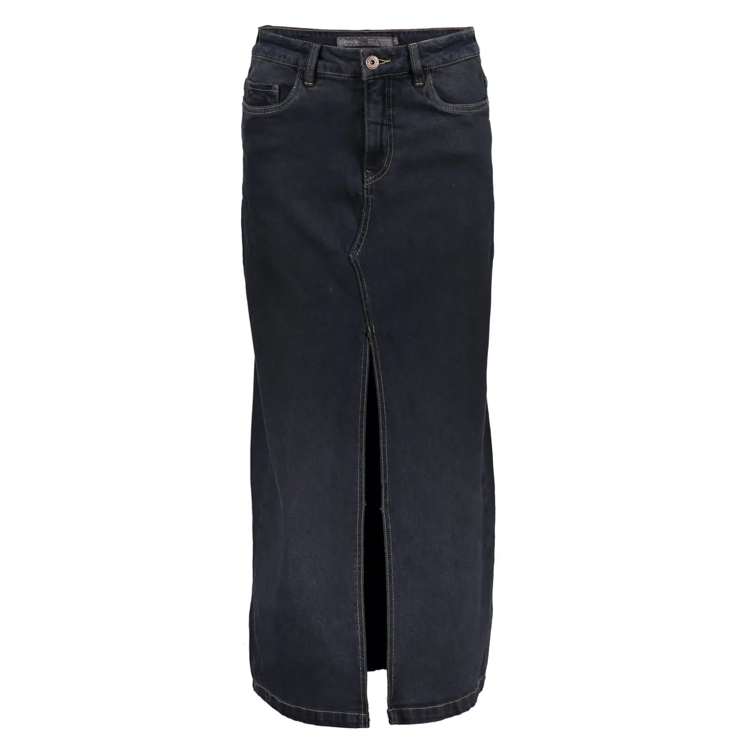 Rokken*Geisha Fashion Geisha Dames Maxi Denim Rok 46509-10 anthracite