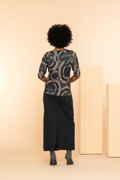 Rokken*Geisha Fashion Geisha Dames Maxi Denim Rok 46509-10 anthracite