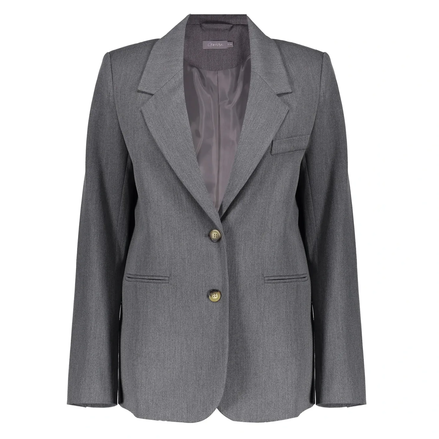Jasjes & Blazers*Geisha Fashion Geisha Dames Melange Blazer 45602-32 grey melange