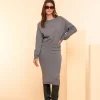 Rokken*Geisha Fashion Geisha Dames Melange Gebreide Rok 46524-10 grey melange
