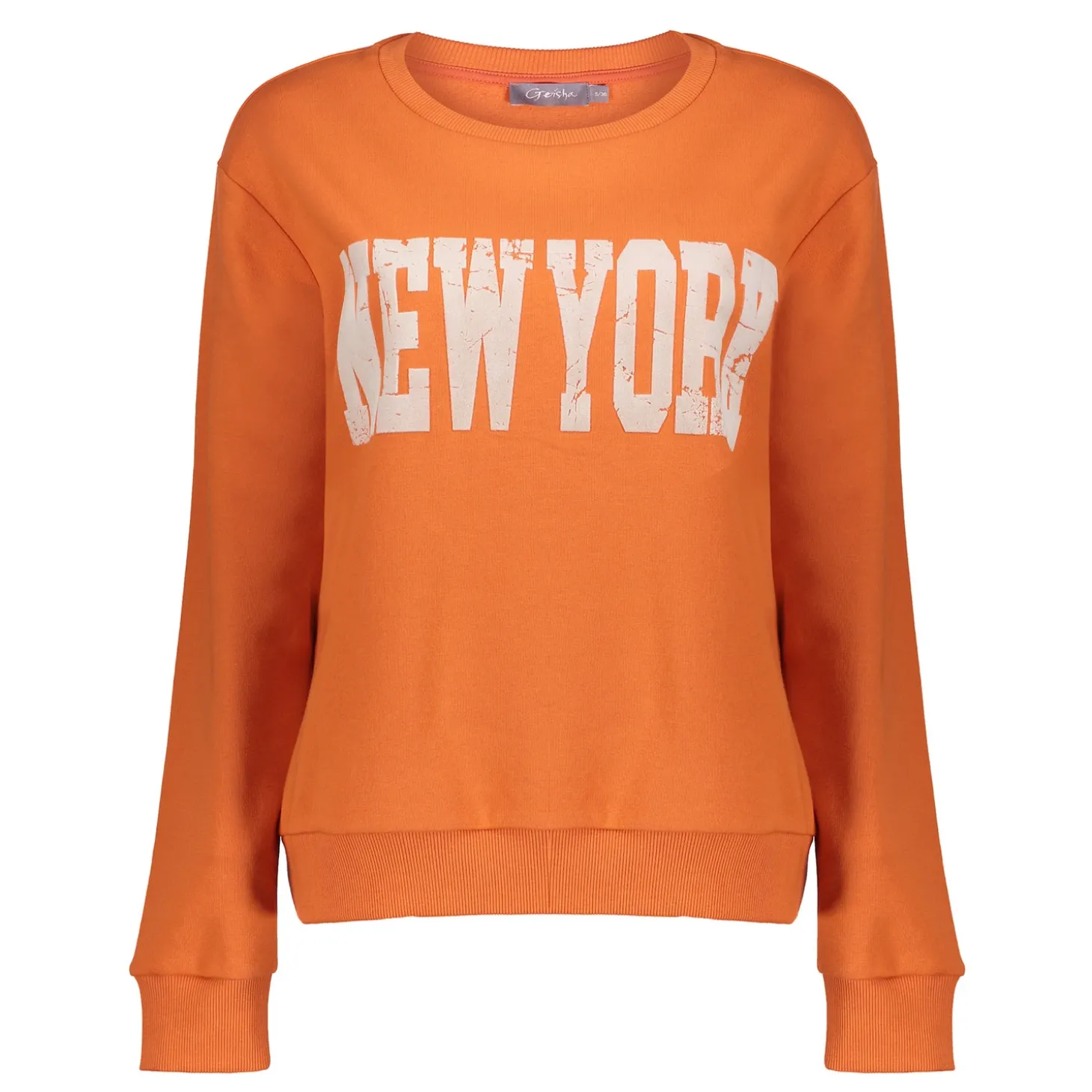 Truien & Vesten*Geisha Fashion Geisha Dames Oranje New York Sweater 42606-41 bruin