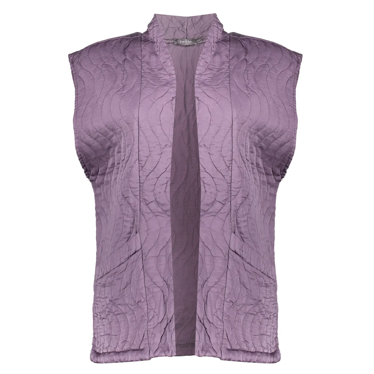 Truien & Vesten*Geisha Fashion Geisha Dames Padded Gilet 45532-70 mauve