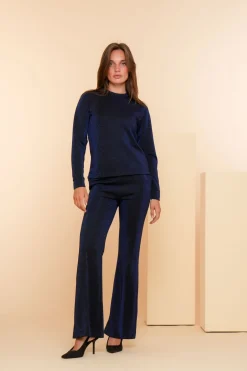 Broeken*Geisha Fashion Geisha Dames Pantalon Met Glitter 41560-43 zwart