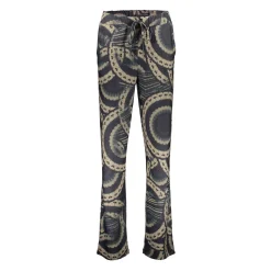 Broeken*Geisha Fashion Geisha Dames Pantalon Met Mandela Print 41660-20 navy