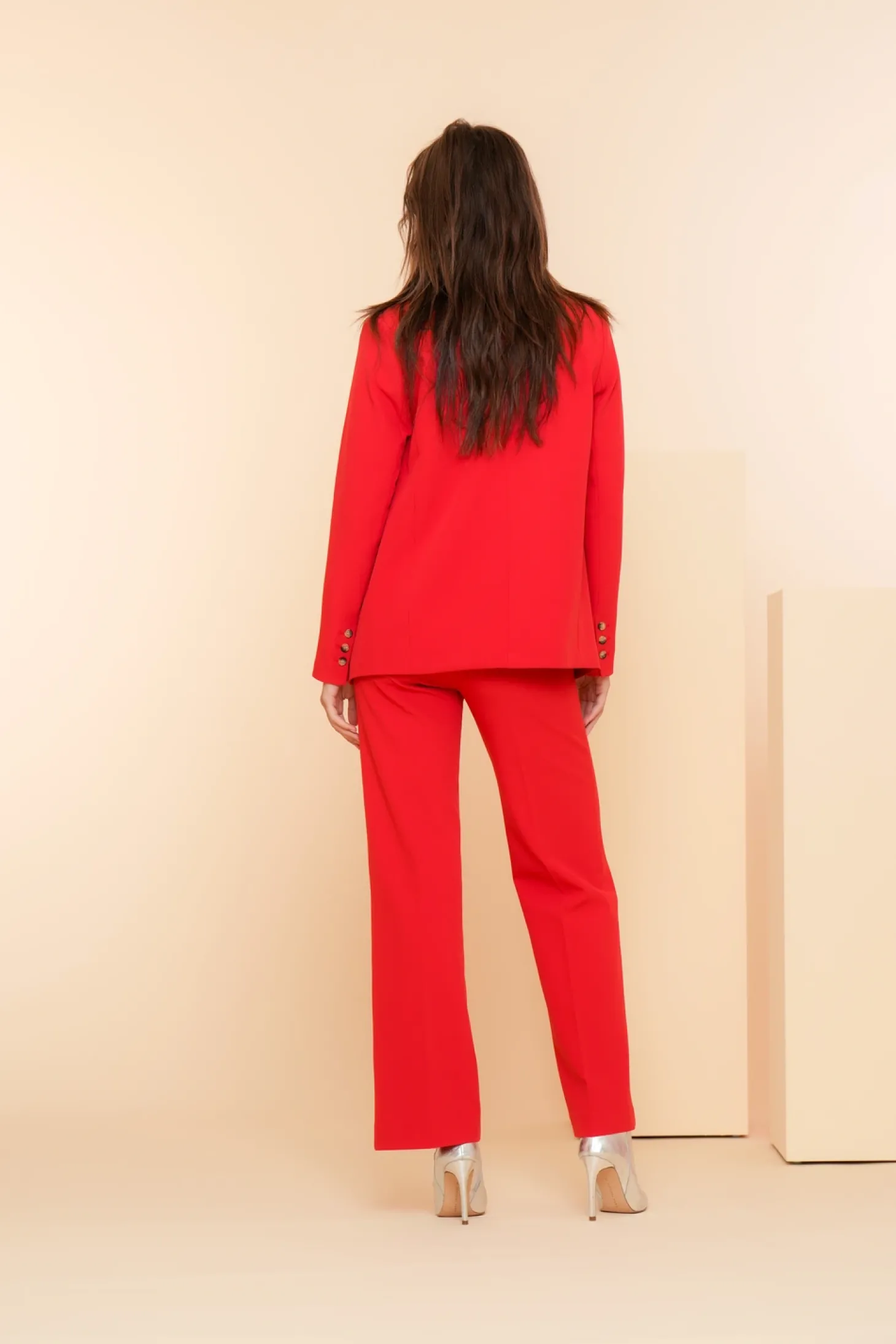 Jasjes & Blazers*Geisha Fashion Geisha Dames Regular Fit Blazer 45600-32 rood