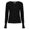 Tops & T-shirts*Geisha Fashion Geisha Dames Rib Kwaliteit Shirt 42611-41 zwart