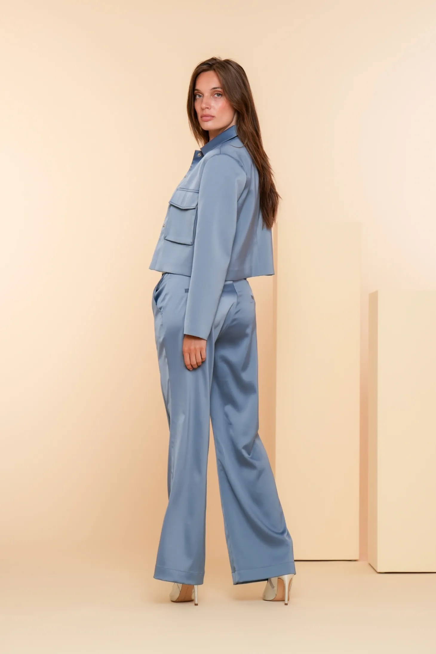 Jasjes & Blazers*Geisha Fashion Geisha Dames Satijne Jasje 45581-21 blue