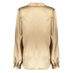 Tops & T-shirts*Geisha Fashion Geisha Dames Satin Top Met V-hals 43540-14 sand