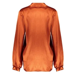 Tops & T-shirts*Geisha Fashion Geisha Dames Satin Top Met V-hals 43540-14 stone
