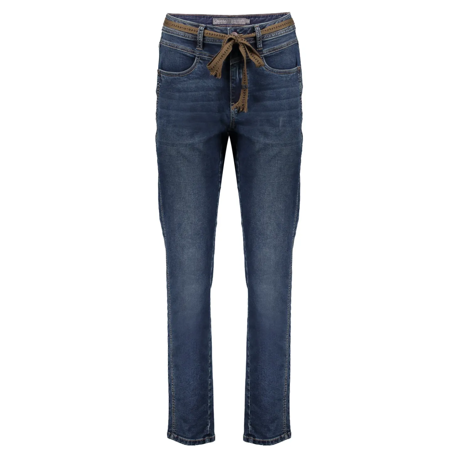 Broeken | Denim*Geisha Fashion Geisha Dames Slim Fit Jeans 41520-10 mid blue denim
