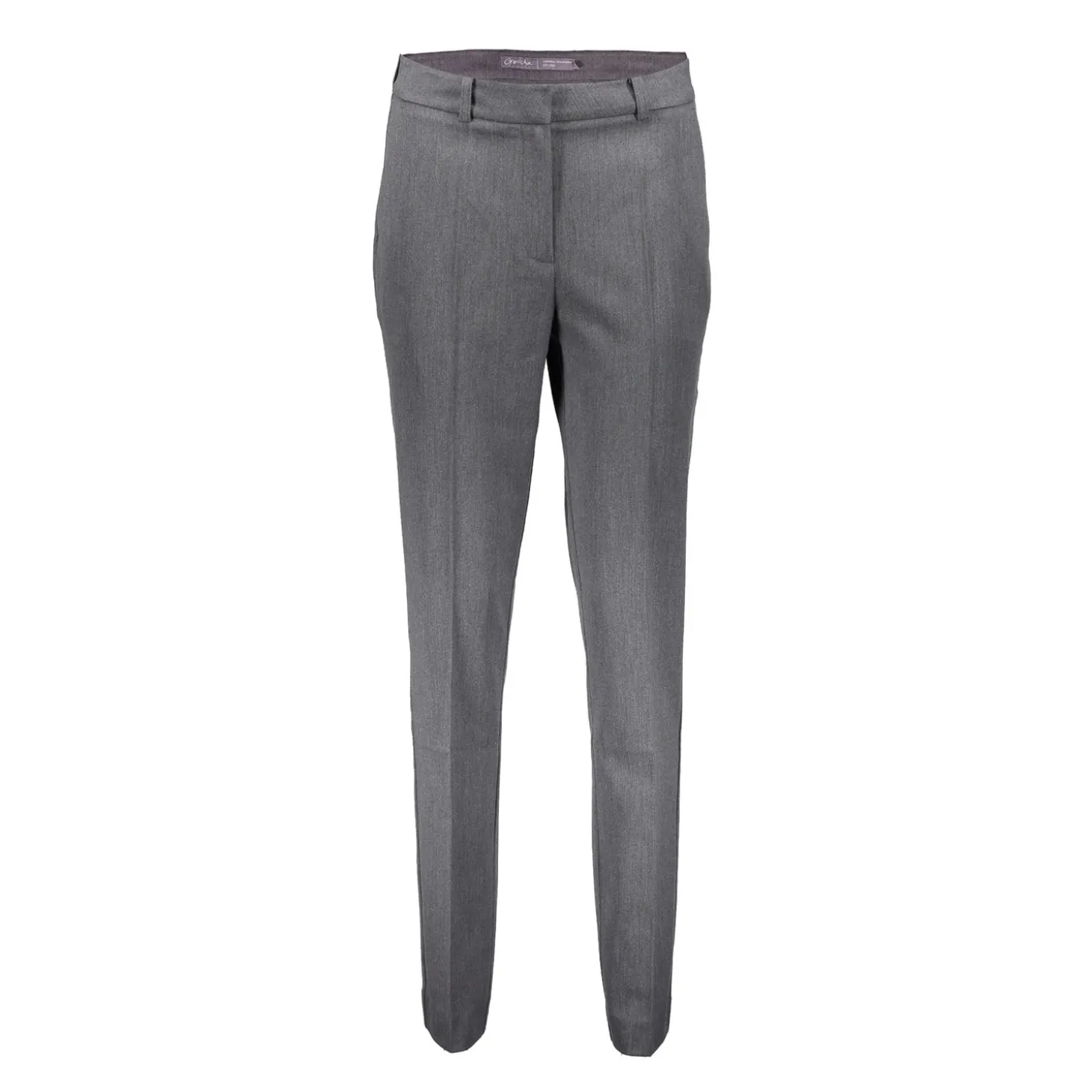 Broeken*Geisha Fashion Geisha Dames Slim Fit Tailord Melange Pantalon 41639-32 grey melange