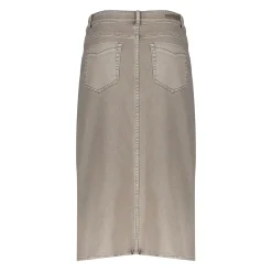 Rokken*Geisha Fashion Geisha Dames Spijkerrok Met Split 46505-10 mud