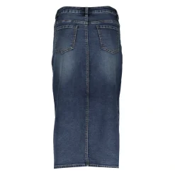 Rokken*Geisha Fashion Geisha Dames Spijkerrok Met Split En Ceintuur 46510-10 mid blue denim