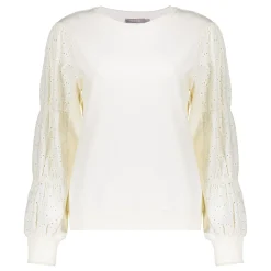 Truien & Vesten*Geisha Fashion Geisha Dames Sweater Met Broderie 42608-41 off-white