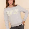 Truien & Vesten*Geisha Fashion Geisha Dames Sweater New York 42609-41 grey melange