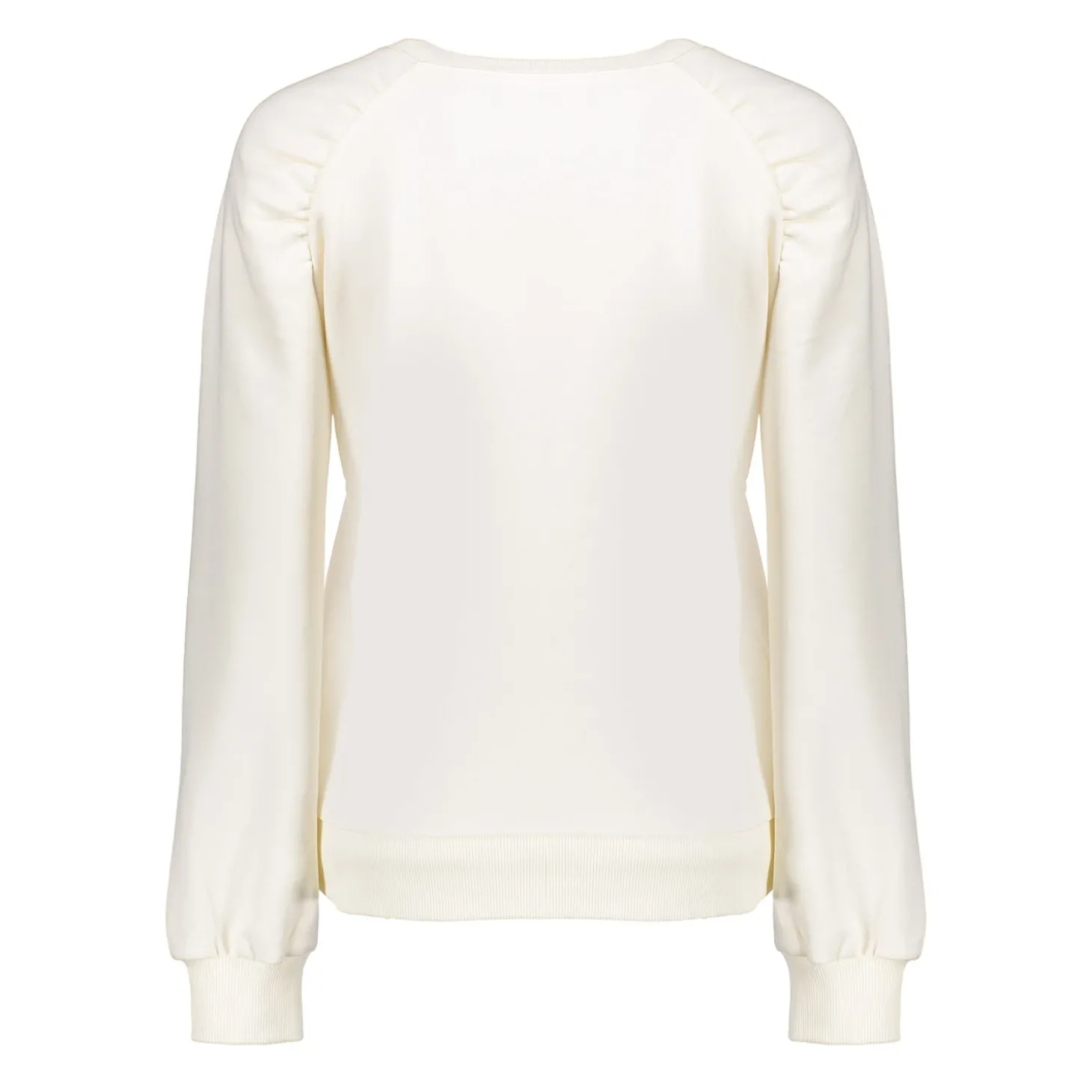 Truien & Vesten*Geisha Fashion Geisha Dames Sweatshirt Met Plooien 42600-41 off-white