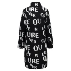 Jasjes & Blazers*Geisha Fashion Geisha Dames Teddy Jas Met Letterprint 48590-16 zwart