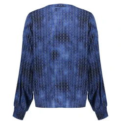 Tops & T-shirts*Geisha Fashion Geisha Dames Top Met Allover Print 43681-20 blue