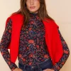 Tops & T-shirts*Geisha Fashion Geisha Dames Top Met Bloemenprint 42528-60 navy